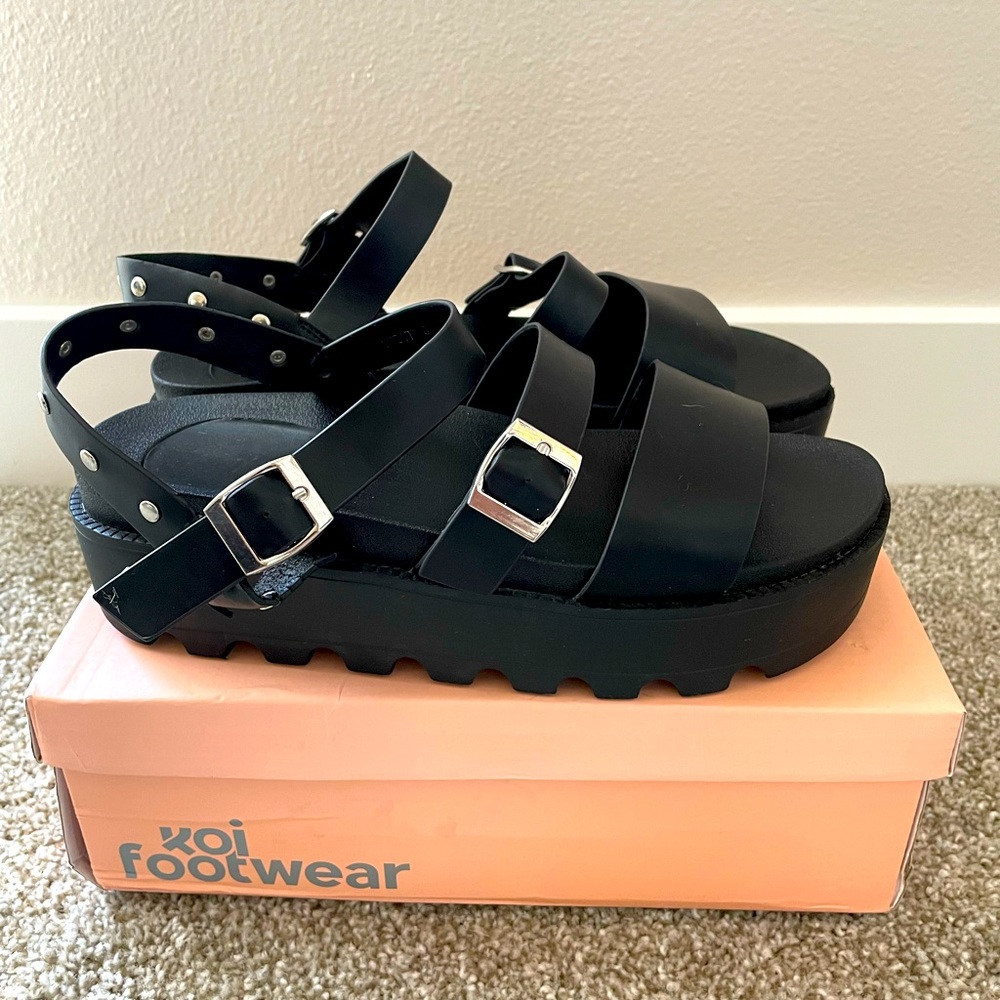 Studded Platform Sandals